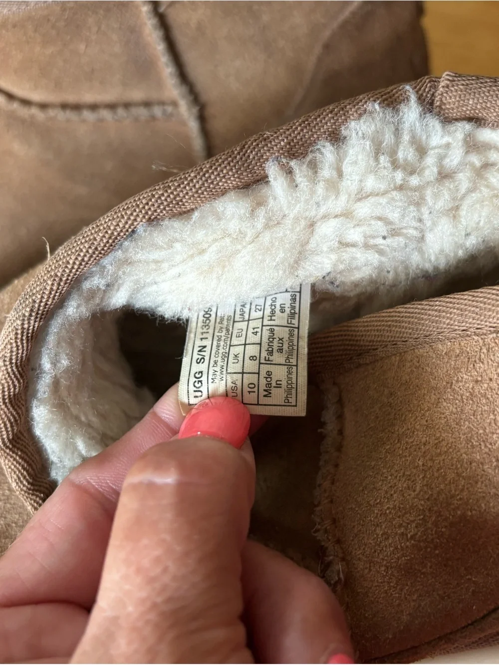 UGG Chestnut Suede Shearling Ankle Booties